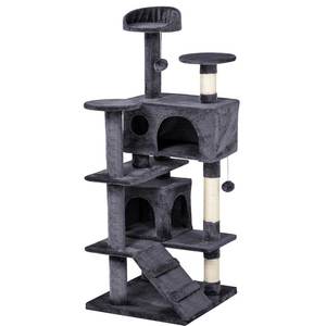 Vente chaude De Luxe Arbre À Chat Tour Maison Classique Durable Bois Chat Jouer Et Repos Jouet avec Sisal Grattoir pour Chat Escalade - Product Image 1