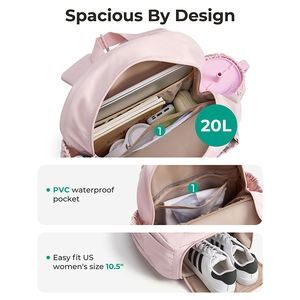 Bolsa <span class=keywords><strong>de</strong></span> Deporte Unisex para Tenis y Gimnasio, con Capacidad para 2 Raquetas, Compartimento para Zapatos, Bolsillo Impermeable para Artículos Mojados, Apta para Laptop <span class=keywords><strong>de</strong></span> 15.6 Pulgadas, Bolsa <span class=keywords><strong>de</strong></span> Viaje para Fin <span class=keywords><strong>de</strong></span> Semana - Product Image 4