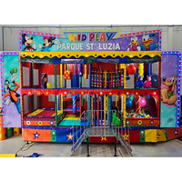 Aire de Jeux Extérieure sur Remorque Château Gonflable Mobile Souple Toboggan pour Enfants Équipement de Parc de Jeux Intérieur