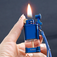 Briquet à silex compact en laiton et cuivre pur, style américain vintage, rechargeable, haute qualité, marque CHIEF, pour huile et kérosène