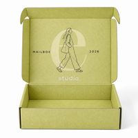 Boîte en carton ondulé certifiée FSC personnalisable, boîte d'expédition imprimée recyclable, logo personnalisé, dimensions sur mesure, boîte en carton écologique