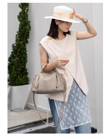 Sac à main élégant pour femme en cuir véritable pleine fleur, résistant à l'eau, bandoulière simple, porté épaule et main