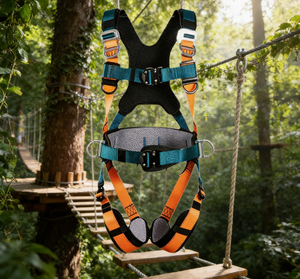 Harnais <span class=keywords><strong>de</strong></span> sécurité complet pour la protection contre les chutes, idéal pour le travail en hauteur, le camping, l'escalade, l'abordage d'arbres - Vente en gros usine - Product Image 1