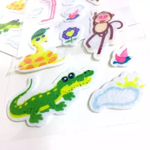 Cartoon Sticker Vilt Doek Sticker Gestanst Stickers Voor Slaapkamer Decoratie Kinderen Geschenken