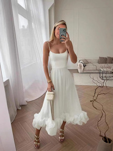 Re Mcgreen Star di alta qualità elegante di tendenza nuovo vestito con cinturino alla moda con orlo grande e abito <span class=keywords><strong>a</strong></span> trapezio 3D <span class=keywords><strong>fiori</strong></span> - Product Image 6