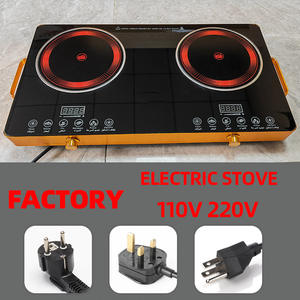 Eurokera Cuisinière à induction intelligente domestique Double <span class=keywords><strong>plaque</strong></span> de cuisson magnétique électrique 220v avec <span class=keywords><strong>hotte</strong></span> <span class=keywords><strong>intégrée</strong></span> - Product Image 3