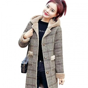 <span class=keywords><strong>Cappotto</strong></span> da <span class=keywords><strong>Donna</strong></span> S-4XL Nuovo Stile Occidentale Abito Invernale Felpa Calda con Cappuccio e Collo in <span class=keywords><strong>Pile</strong></span> Imbottito - Product Image 3