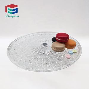 <span class=keywords><strong>Plateau</strong></span> à gâteau en plastique transparent de 11.8 pouces en cristal <span class=keywords><strong>Plateau</strong></span> d'affichage incassable pour PC <span class=keywords><strong>Plateau</strong></span> à fruits avec support pour la vente en gros - Product Image 6