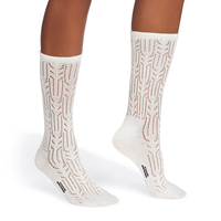 Chaussettes en bambou tissées sur mesure, chaussettes tubulaires pointelle de haute qualité pour femmes, chaussettes mi-mollet en fibre de bambou avec logo personnalisé