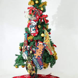 Personnalisé en gros père noël bonhomme <span class=keywords><strong>de</strong></span> neige noël tapisserie <span class=keywords><strong>bas</strong></span> <span class=keywords><strong>de</strong></span> noël velours pour cadeaux - Product Image 6