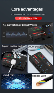 Inversor de Corriente Continua a Corriente Alterna ARL ARL-WS205 de 400W, 50/60Hz, Monofásico, Onda Sinusoidal Pura, Alta Eficiencia, para Electrodomésticos - Product Image 6