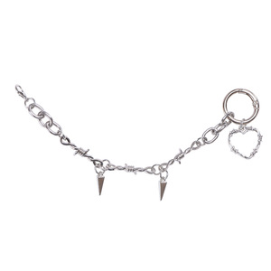 Heart Shape Stainless Steel Shoe <b>Chain</b> With Spikes And Rivets For <b>Boots</b> Unisex Fashion Accessory - Product Image 5