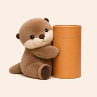 Peluche Otter personnalisée, lestée et chauffable au micro-ondes, jouet réconfortant, cadeau personnalisé