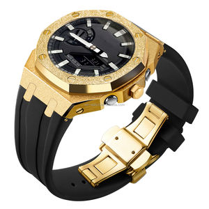 Montre de luxe personnalisée de 5e génération, bracelet en acier inoxydable, boîtier de montre, <span class=keywords><strong>lunette</strong></span> en métal dépoli, bracelet en silicone pour Casiaok G Shock Ga2100 - Product Image 4