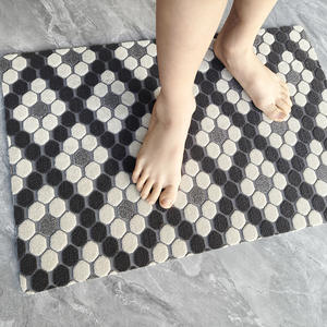 Alfombra de Baño Jacquard de Bucle Rectangular Antideslizante, Resistente a las Manchas, Fácil de Limpiar, para Baño, Pasillo, Hotel, Tamaño Personalizado Disponible - Product Image 3