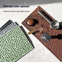 Tapis de machine à café en silicone, best-seller transfrontalier, antidérapant, isolant thermique, pour bar et table à manger, dessous de verre, tapis de drainage pour tasses