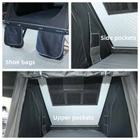 4x4 Camping-Zubehör - 3-4 Personen Hartschalen-Dachzelt Schwarz Muschelförmiges Design für Tenda Ripara Sole Auto