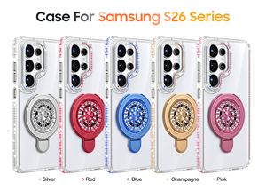 Étui de téléphone de luxe, nouveau, avec paillettes et diamants incrustés, antichoc, pour Samsung S26 Ultra S25 S24 S23 Ultra, avec support rotatif à 360 degrés - Product Image 6