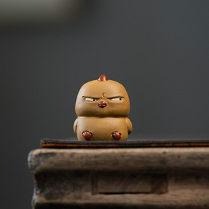 Yixing Zisha Tea <b>Pet</b> Mini Chick Ornament Squinty Eyed Creative Tea Accessory Cute Decor For Tea Set - Product Image 4