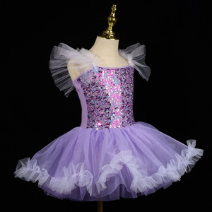 Vestido de Ballet Profesional para Niñas, Tutú de Princesa con Lentejuelas de Pequeño Cisne, Disfraz Adorable para Actuaciones Escénicas - Product Image 2
