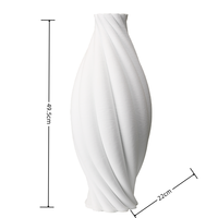Vase imprimé en 3D Vases à fleurs texturés en céramique à spirale unique pour la décoration intérieure