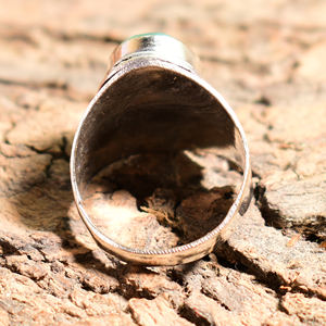 925พลอยพลอยเพชรทรงรีสีเงินแหวนแต่งงานควาคาลซิโดนีสีทึบสำหรับงานเลี้ยงครบรอบขายส่ง - Product Image 3