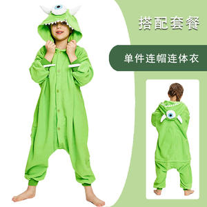 Conjunto <span class=keywords><strong>de</strong></span> Cosplay <span class=keywords><strong>de</strong></span> ojo verde <span class=keywords><strong>de</strong></span> monstruo <span class=keywords><strong>de</strong></span> dibujos animados, disfraz <span class=keywords><strong>de</strong></span> Halloween para niños con <span class=keywords><strong>mono</strong></span> <span class=keywords><strong>de</strong></span> ojo grande y sombrero para fanáticos del Anime para niños - Product Image 4