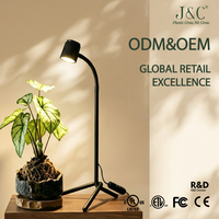 Support de plante de table Planter Mate en acier inoxydable avec éclairage COB spectre complet 3500K/4000K 5W, hauteur réglable, minuteur intégré, OEM ODM