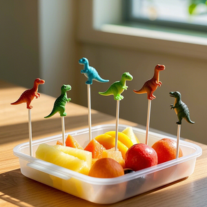 Jirafas Pandas Animal Dibujos animados Niños Bento Pick Fruit Fork Set Mix Sealing Bulk Food Picks Aramontana Fork para Fruit With Logo - Product Image 6