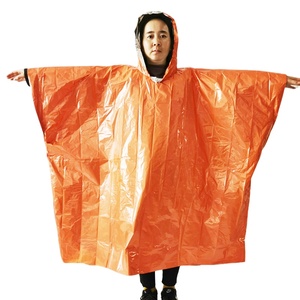 Double-sided Keep Warm Rain Coat Thermal Waterproof Ultralight Survival <b>Ponchos</b> Emergency Aluminum Foil Outdoor Hiking for - Product Image 1
