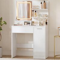 Coiffeuse personnalisée de luxe au design unique, table de maquillage en bois avec miroir, bureau de maquillage pour femmes
