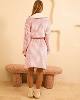 Robe longue double face en tissu éponge haute densité pour femme, idéale pour l'hôtellerie et la détente, personnalisable, ODM