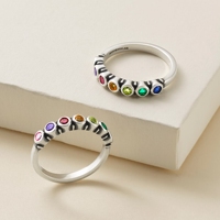 Bague superposée pour femme en argent sterling S925 James Avery avec émail coloré, bijoux vintage haut de gamme en gros