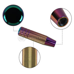 Pomello del cambio Neo antiscivolo universale da 13cm manopola della leva del cambio in alluminio zigrinato smerigliato blu bruciato - Product Image 6