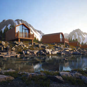 Vorgefertigtes Stahl-Mikro-Tiny-House Villa Modulares Falthaus für Heimbüro Hotel Badezimmer Campingplatz Resort - Product Image 1