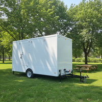 2026 Remorque Sanitaire de Luxe Portable pour Camping Extérieur, 3 Postes, avec Douche et Toilettes Publiques Mobiles Auto-Nettoyantes