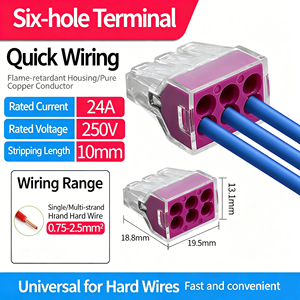Bloc de terminaison à connexion rapide, connecteur de fil transparent, joint de raccordement universel pour l'amélioration de l'habitat, câblage d'éclairage LED - Product Image 5