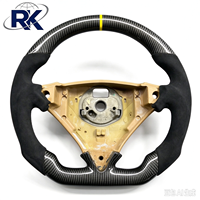 Direkt vom Hersteller Maßgefertigtes 3-Speichen 40mm Griff-Luxus Carbon-Faser Schwarz Perforiertes Leder-Lenkrad Porsche 996 986 Boxster