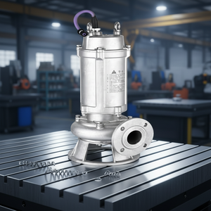 Pompe à eaux usées submersible en acier inoxydable |   Pompe de drainage anti-obstruction pour eaux usées, industrielle et domestique, compatible OEM - Product Image 4