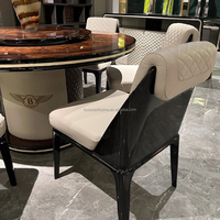 2024 vente chaude conception de luxe table à manger en marbre artificiel ensemble avec 10 chaises de salle à manger meubles de salle à manger