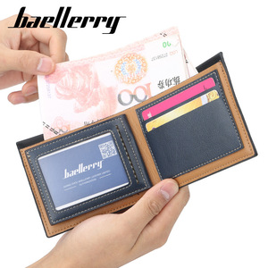 Portefeuille pour homme Baellerry en cuir PU, fin, horizontal, court, pour un usage quotidien - Product Image 2