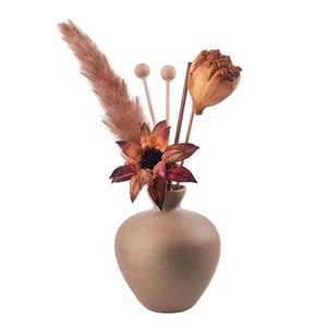 Kit de Difusor de Aromas con Flores Secas Naturales, Incluye Aceite Esencial, Florero de Cerámica Hecho a Mano, Recuerdo de Boda para Mesa - Product Image 6