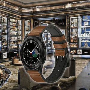 Bracelet de montre intelligente pour <span class=keywords><strong>Samsung</strong></span> pour Galaxy Watch (42mm) pour Galaxy Watch Active Gear <span class=keywords><strong>S2</strong></span> Océan Bracelet en silicone avec acier inoxydable - Product Image 2