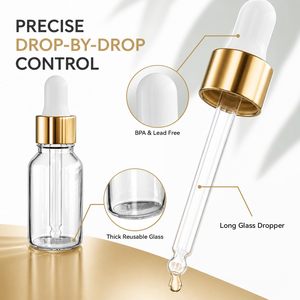 Beauty Fancy Empty Essential <b>Oil</b> <b>Bottle</b> Glass Amber <b>Bottle</b> With Dropper <b>Bottles</b> for Skin Care - Product Image 2