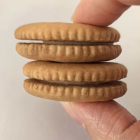 Biscuits sandwichs croustillants au beurre de cacahuète, saveur riche en cacahuètes, emballage individuel 35g, collation sucrée et salée, vente en gros OEM