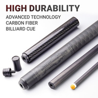 TuoYuan Queue de billard professionnelle avec fût en fibre de carbone pure Toray, poignée rigide et embouts de queue pour salle de billard