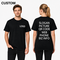 T-shirts en coton personnalisés OEM/ODM, logo imprimé à l'écran, t-shirts d'équipe d'entreprise, col rond unisexe, fabricant en gros OEM ODM