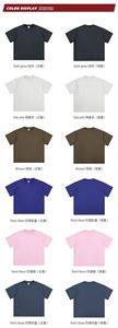 275g Men's Casual Short Sleeved T-Shirt Plus Size Loose Fit American Fashion Style Girls Solid Color 100% Cotton T Shirts - Product Image 6