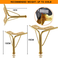 Pieds de meubles en fer doré modernes et robustes pour table à manger, commode, armoire, canapé - Remplacement DIY pour cuisine et salon