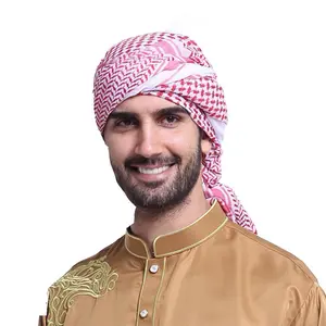 Personalizado Keffiyeh Palestina Envoltório 55 Polegadas Lenço Mens Islâmico Shemagh Homem Shimagh Shemagh Lenço Árabe lenços étnicos